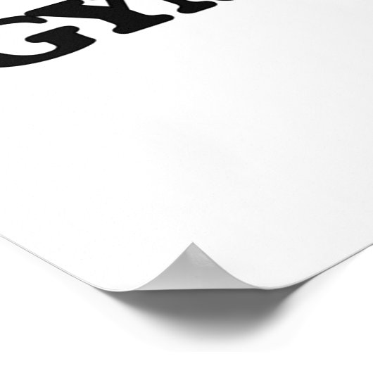 I Liebe Gymnastik Poster (Ecke)