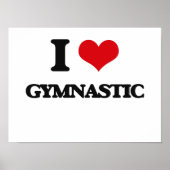 I Liebe Gymnastik Poster (Vorne)