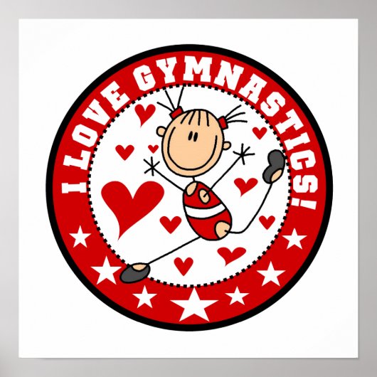 I Liebe Gymnastik Poster (Vorne)