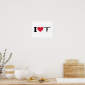 I Liebe Gymnastik Poster (Küche)