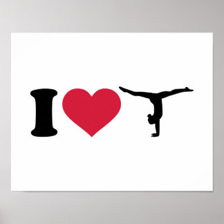 I Liebe Gymnastik Poster