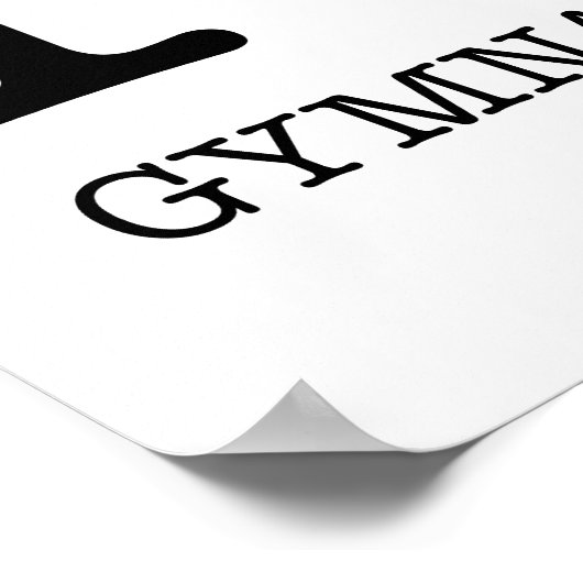 I LIEBE GYMNASTIK POSTER (Ecke)