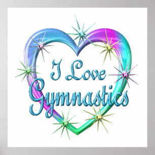 I Liebe Gymnastik Poster