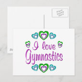 I Liebe Gymnastik Postkarte (Vorne/Hinten)