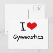 I Liebe Gymnastik Postkarte (Vorne/Hinten)