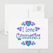 I Liebe Gymnastik Postkarte (Vorne/Hinten)