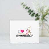 I LIEBE GYMNASTIK POSTKARTE (Stehend Vorderseite)