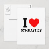 I Liebe Gymnastik Postkarte (Vorne/Hinten)