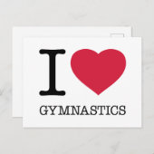 I LIEBE GYMNASTIK POSTKARTE (Vorne/Hinten)