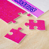 "I Liebe Gymnastik" Puzzle mit Herzen. (Seite)