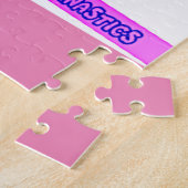 "I Liebe Gymnastik" Puzzle mit Herzen. (Seite)