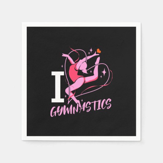 I Liebe Gymnastik Serviette (Vorderseite)