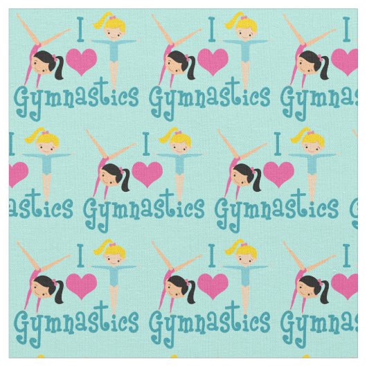 I Liebe Gymnastik Stoff (Nahaufnahme)