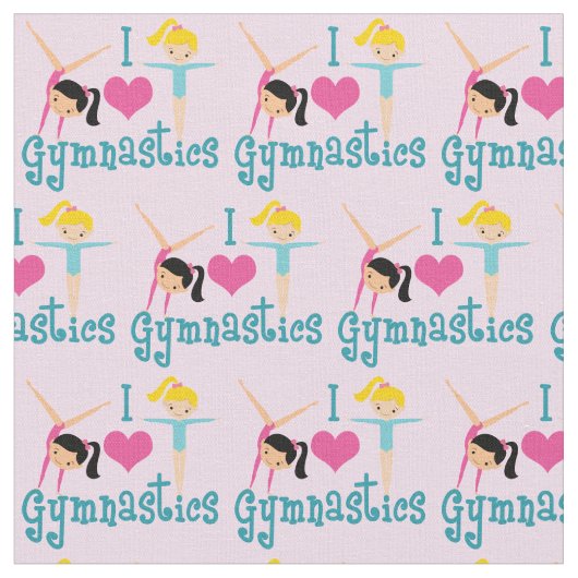I Liebe Gymnastik Stoff (Nahaufnahme)