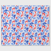 I LIEBE Gymnastik-Verpackungs-Papier-Rot, Weiß u. Geschenkpapier (Flach)