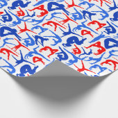 I LIEBE Gymnastik-Verpackungs-Papier-Rot, Weiß u. Geschenkpapier (Ecke)