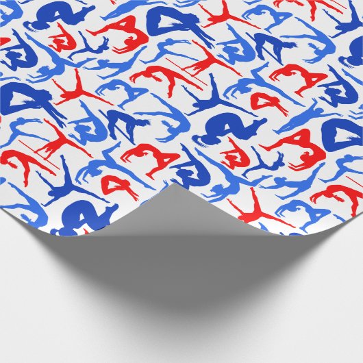 I LIEBE Gymnastik-Verpackungs-Papier-Rot, Weiß u. Geschenkpapier (Ecke)