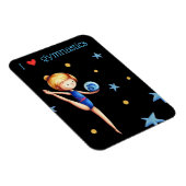 I Liebe Gymnastikstars und Gymnastikschwarz Magnet (Rechte Seite)