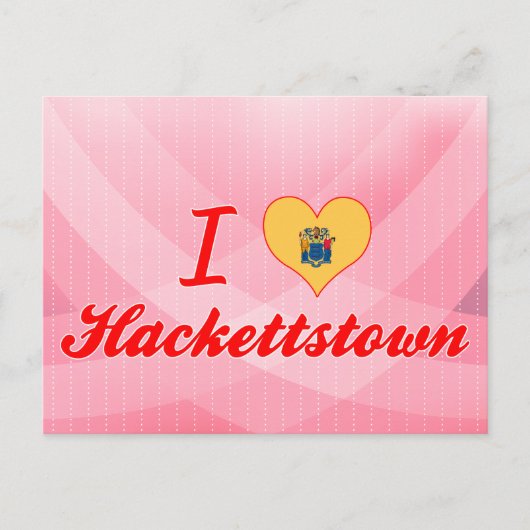 I Liebe Hackettstown, New Jersey Postkarte (Vorderseite)