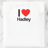 i Liebe hadley Ovaler Aufkleber (Tasche)