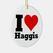I Liebe Haggis Keramik Ornament (Rechts)