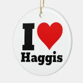 I Liebe Haggis Keramik Ornament (Links)