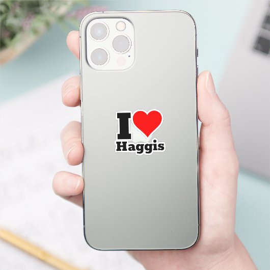 I Liebe Haggis Square Sticker (Telefon)