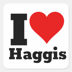 I Liebe Haggis Square Sticker