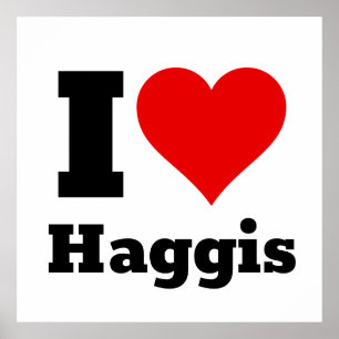I Liebe Haggis Square Sticker Poster