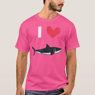 I Liebe Haie Fisch Tauchen Liebhaber T-Shirt