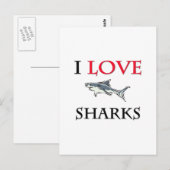 I Liebe Haie Postkarte (Vorne/Hinten)