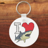 I Liebe Haie Schlüsselanhänger (Vorderseite)