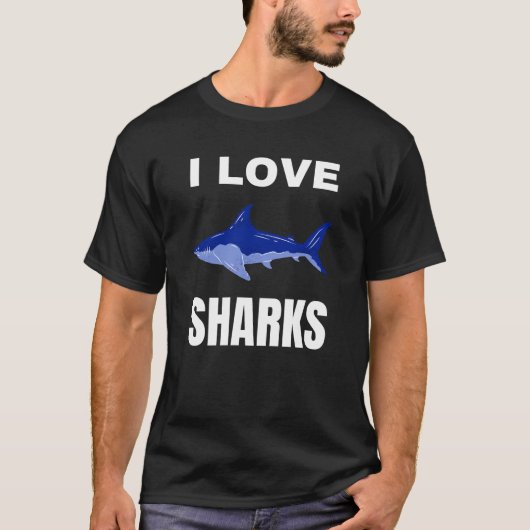 I Liebe Haie T-Shirt (Vorderseite)
