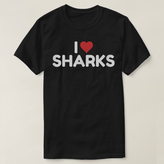 I Liebe Haie T-Shirt (Design vorne)