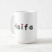 I Liebe Haifa Israel Kaffeetasse (Vorderseite Links)
