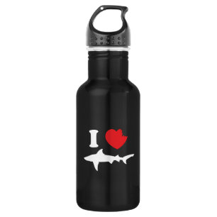 I Liebe-Haifische Trinkflasche