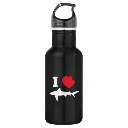 I Liebe-Haifische Trinkflasche (Vorderseite)