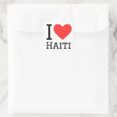 I Liebe Haiti Quadratischer Aufkleber (Tasche)