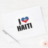 I LIEBE HAITI RUNDER AUFKLEBER (Umschlag)