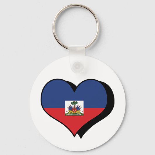 I Liebe Haiti Schlüsselanhänger (Vorderseite)
