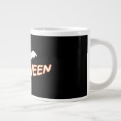 I Liebe Halloween (Bat) Orange White Jumbo-Tasse (Rechts)