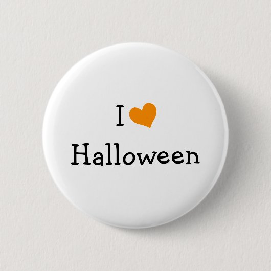I Liebe Halloween Button (Vorderseite)