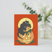I Liebe Halloween Cat Postkarte (Stehend Vorderseite)