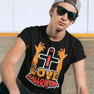 I Liebe Halloween Creepy Zombie Hands T - Shirt