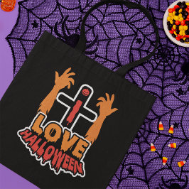 I Liebe Halloween Creepy Zombie Hands Tote Tasche