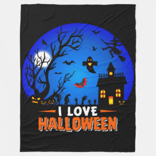 I Liebe Halloween Fleecedecke