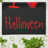 I Liebe Halloween Handtuch (Gefaltet)