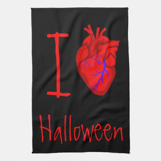 I Liebe Halloween Handtuch (Vertikal)