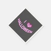 I Liebe Halloween (Herzstück der Liebe Batty) Lila Serviette (Ecke)