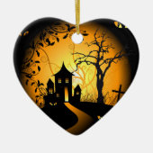 I Liebe Halloween Keramikornament (Vorne)